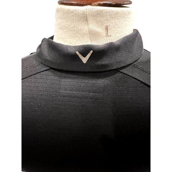 Brand New Men's Callaway Black Zippered Golf Shirt Size Medium - Picture 6 of 6